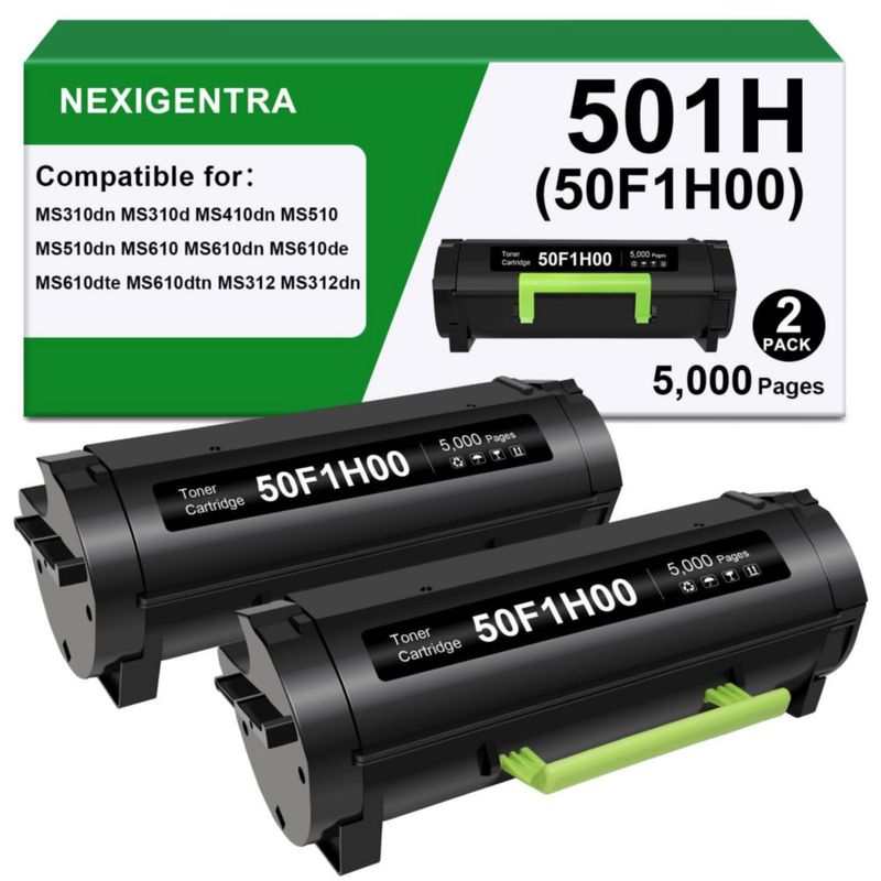 Tóner Láser NexiGentra 501H Alto Rendimiento Paquete de 2