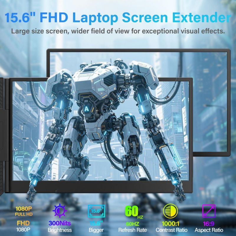 Monitor Screnex P7 15.6" Triple portátil FHD IPS