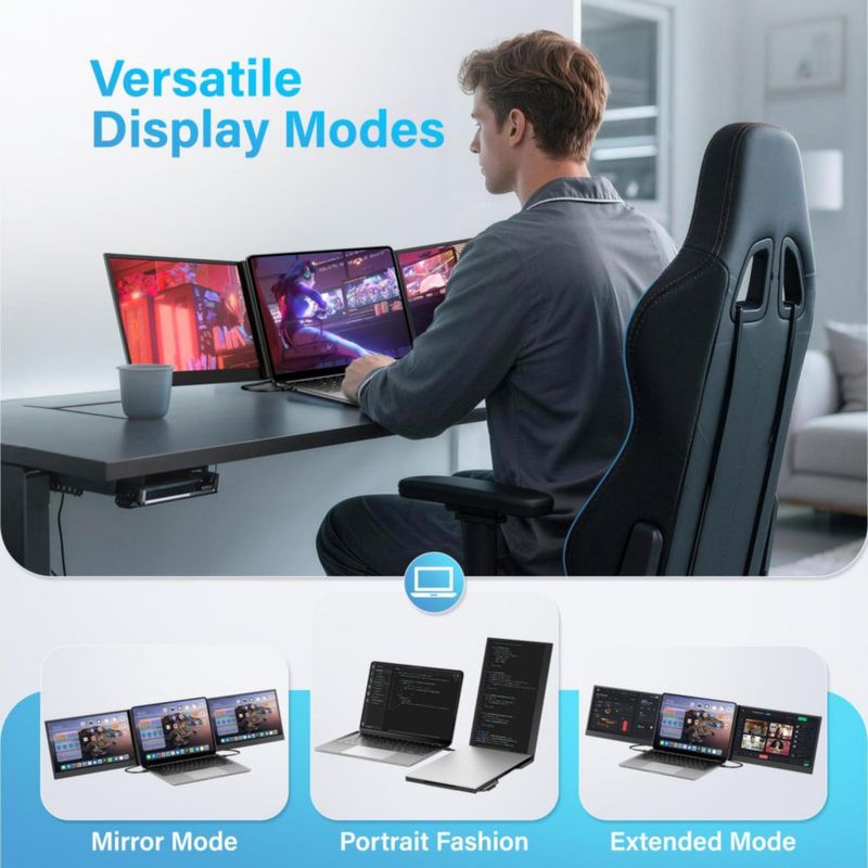 Monitor Screnex P7 15.6" Triple portátil FHD IPS