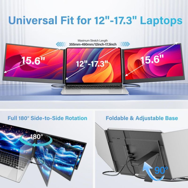 Monitor Screnex P7 15.6" Triple portátil FHD IPS