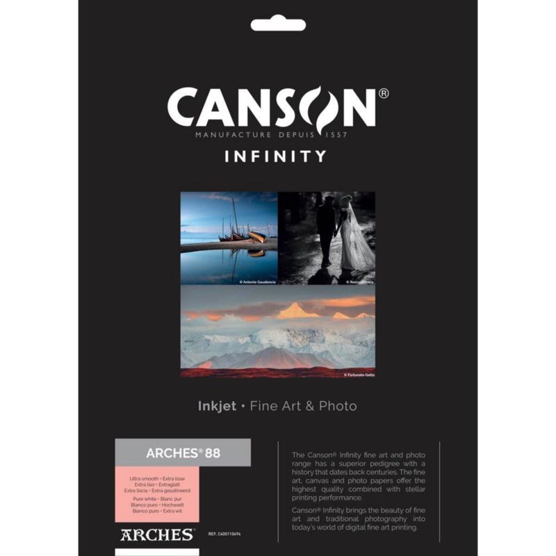 Papel Inkjet Canson Arches 88 Mate 310 gsm 215x28 cm