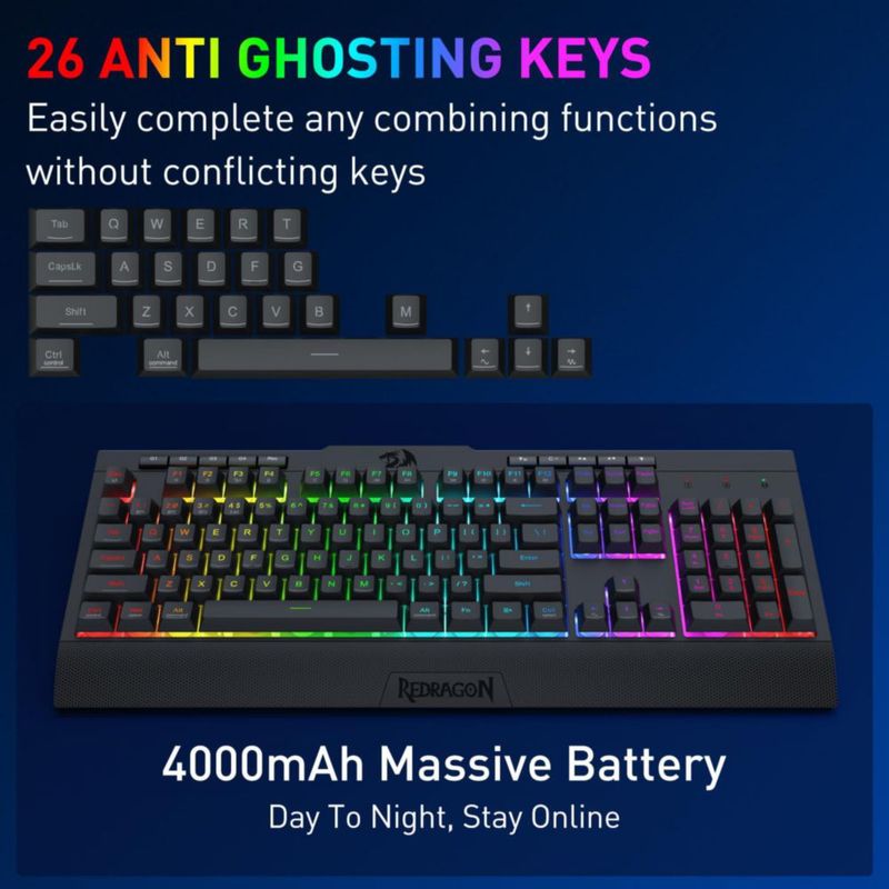 Teclado y ratón para juegos Redragon S151 PRO RGB 10000 DPI