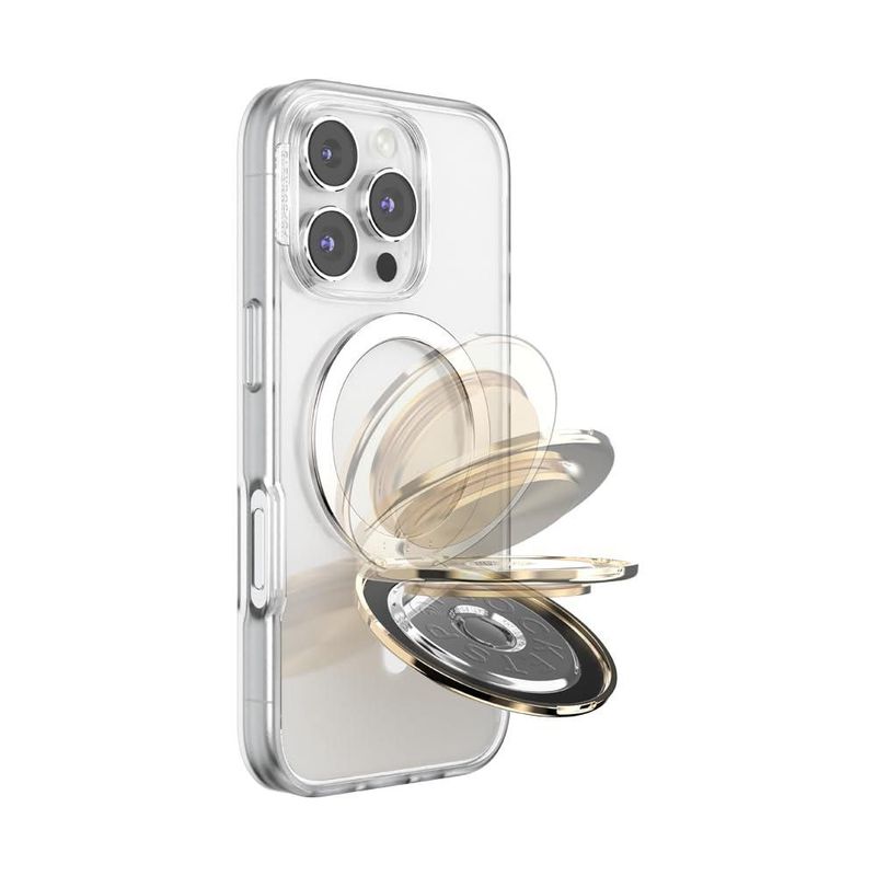 Agarre magnético PopSockets con patilla extensible para celular – Acabado dorado