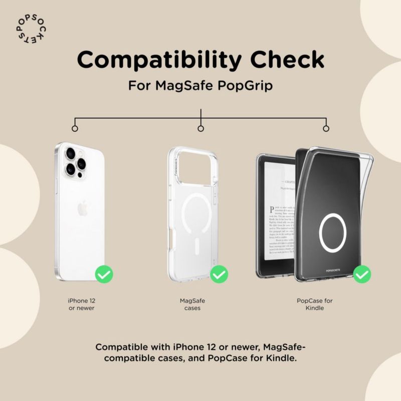 Agarre magnético PopSockets con patilla extensible para celular – Acabado dorado