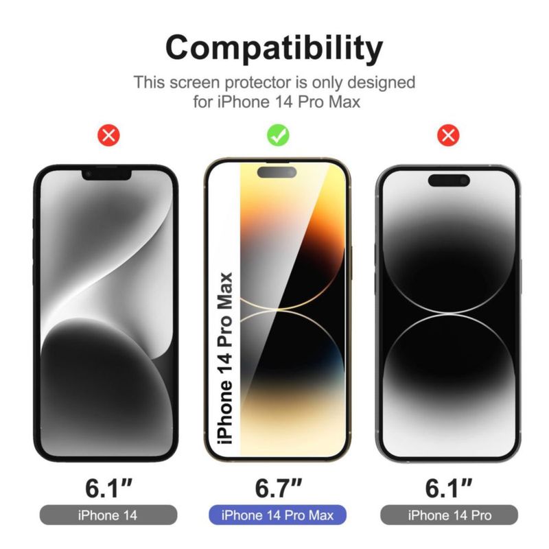 Protector de pantalla NEW'C para iPhone 14 Pro Max 67" (pack de 3)