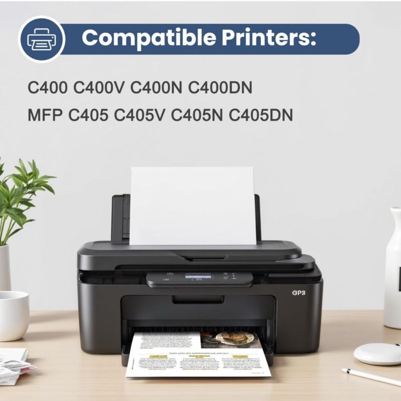 Cartuchos de tóner de alto rendimiento NexiGentra C400 C405 – Pack de 4