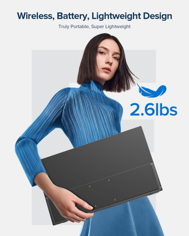 Monitor portátil inalámbrico EVICIV 18.5" 100Hz 10000 mAh