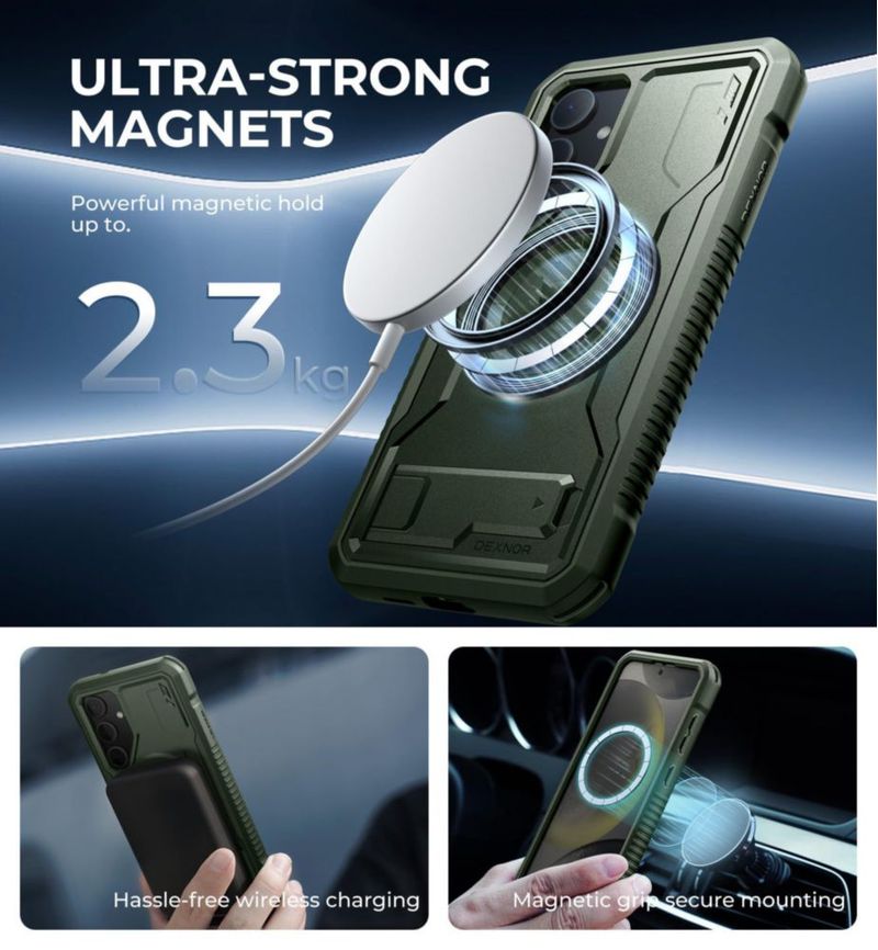 Funda magnética Dexnor para Samsung Galaxy S24 Plus color verde