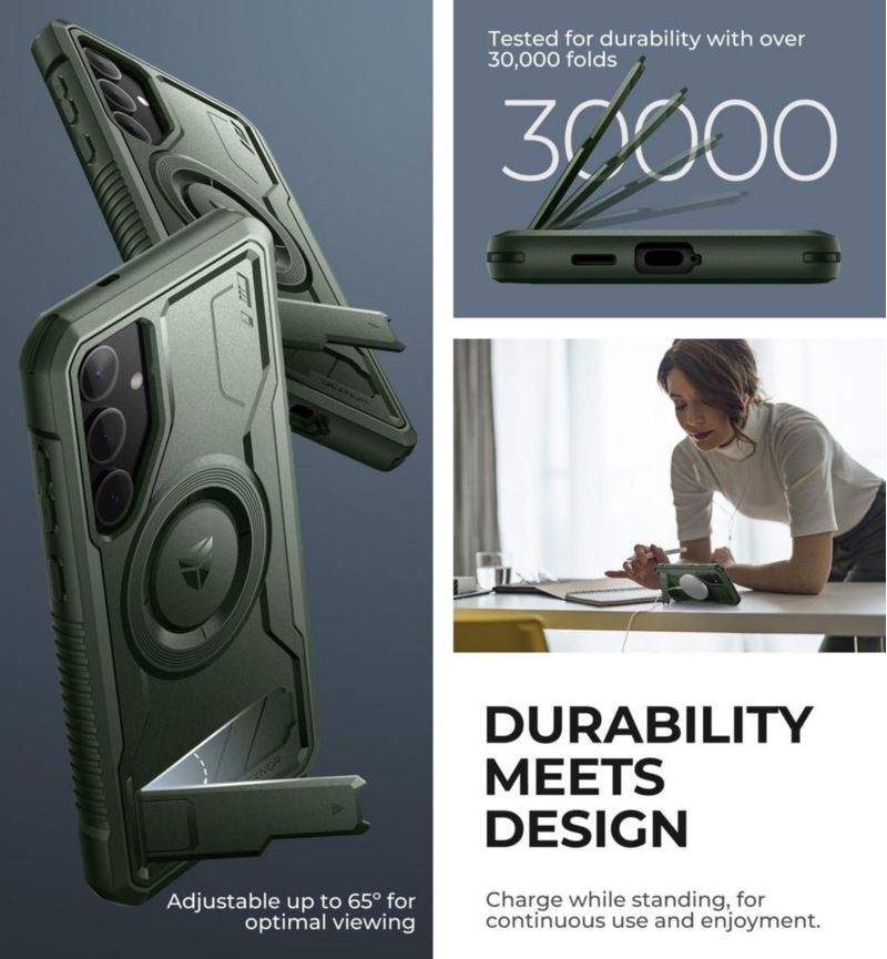 Funda magnética Dexnor para Samsung Galaxy S24 Plus color verde