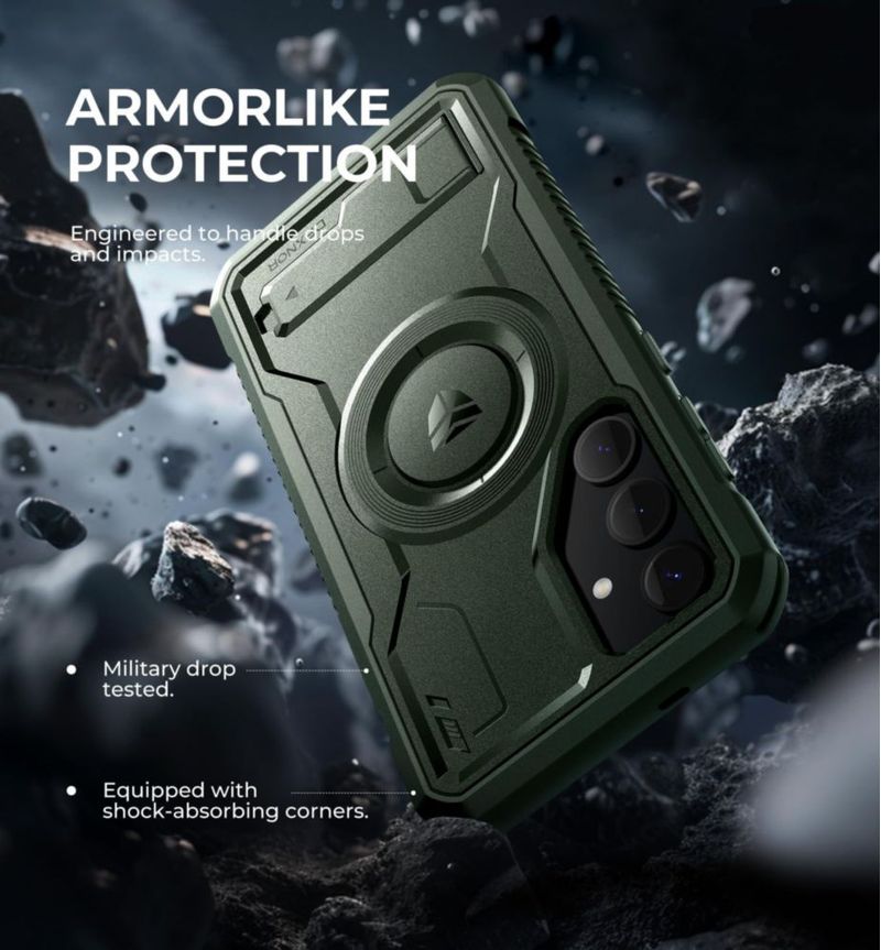 Funda magnética Dexnor para Samsung Galaxy S24 Plus color verde