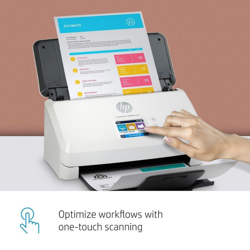 Escáner HP ScanJet Pro N4000 snw1 Dúplex ADF 50 hojas