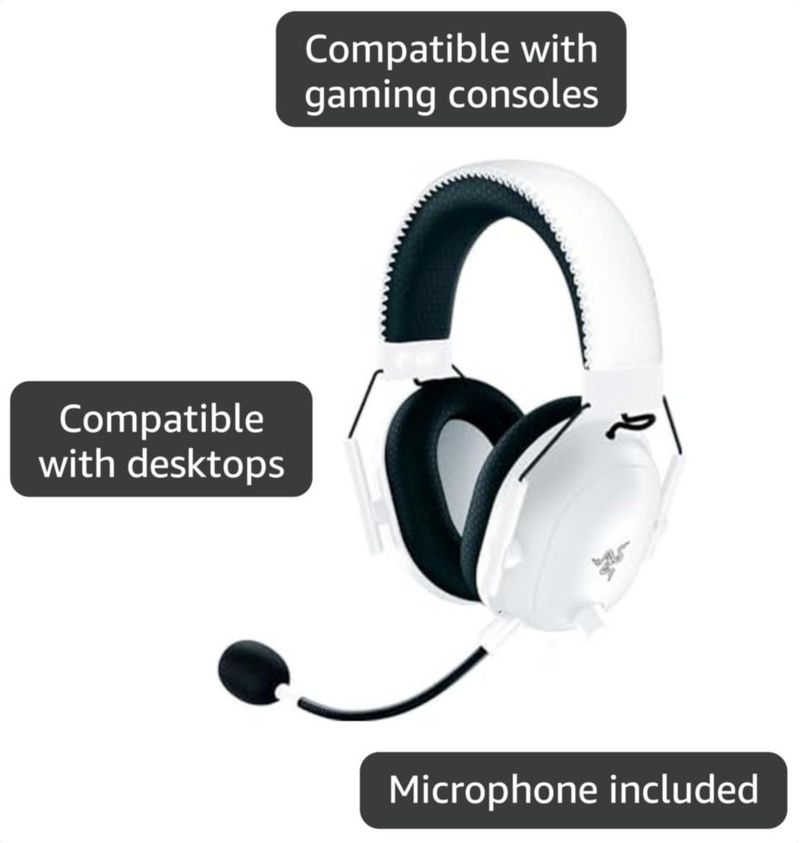 Auriculares Razer Blackshark V2 X Mercury Blanco