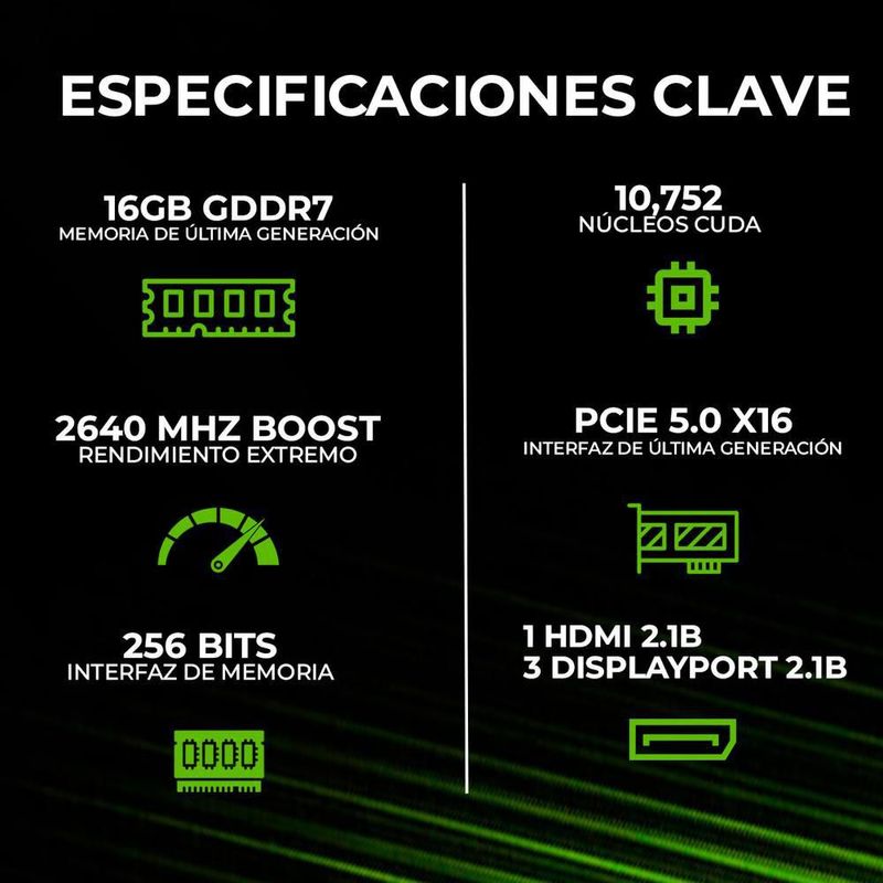 Tarjeta de video zotac geforce rtx 5080 oc 16gb 1801 ai tops