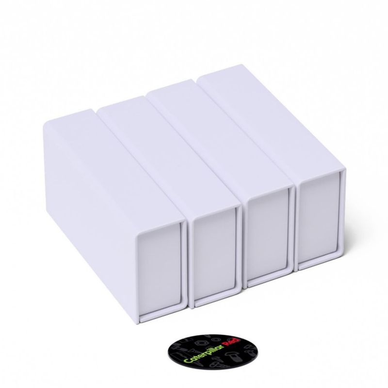 Caja de presentación magnética Caterpillar Red 10 × 5 × 3 cm – Pack de 4