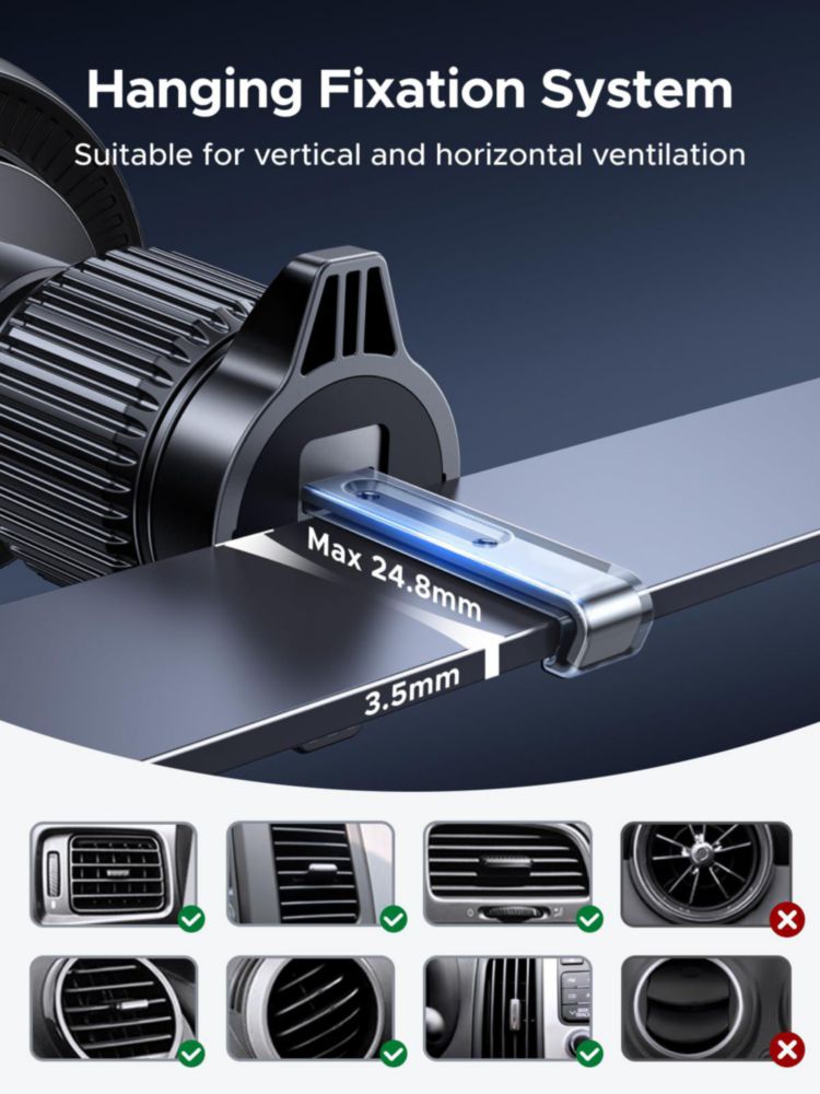 Cargador de coche inalámbrico UGREEN Qi2.2 25W con ventilador de refrigeración