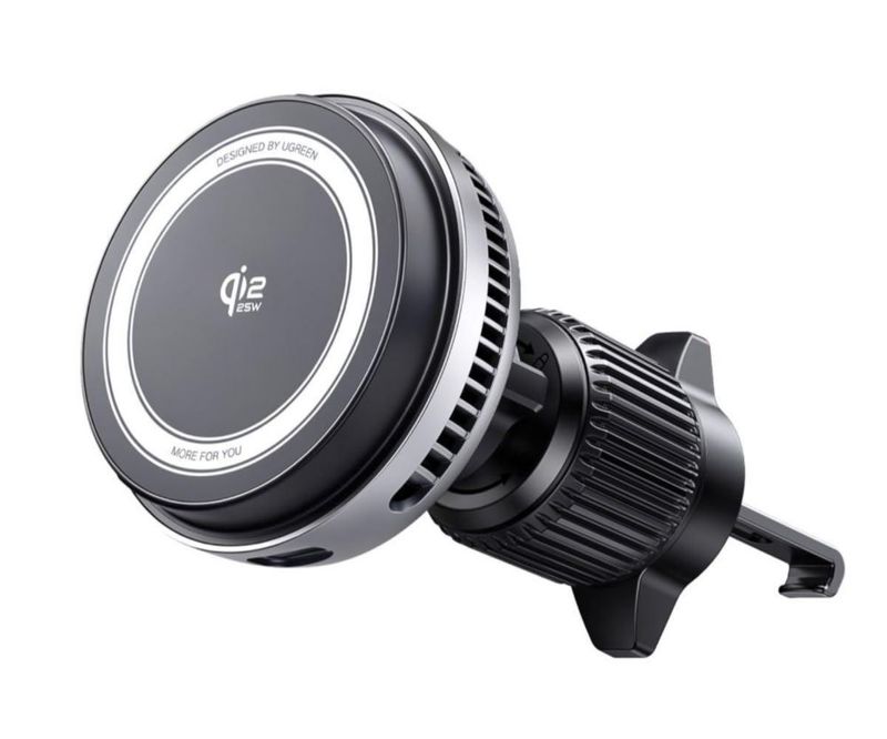 Cargador de coche inalámbrico UGREEN Qi2.2 25W con ventilador de refrigeración
