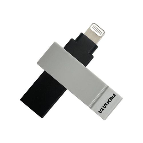 Memoria de almacenamiento PIODATA IXFlash 512GB Lightning a USB-A Gris