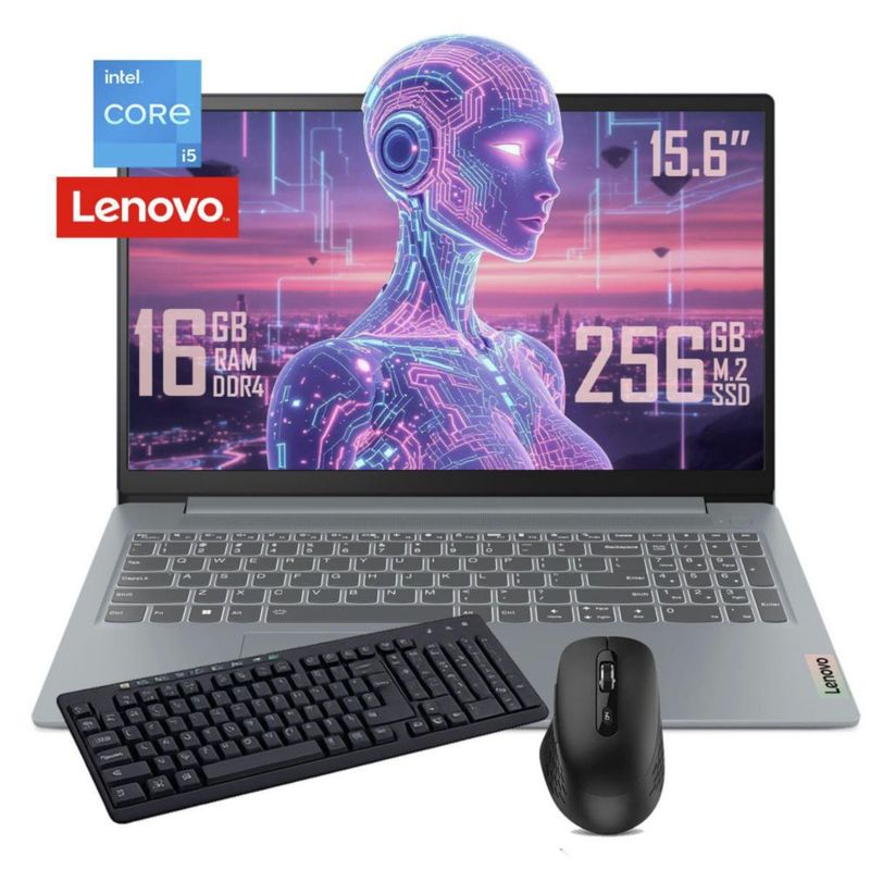 Laptop Lenovo IdeaPad Slim 3 Core i5-1335U 16GB RAM 256GB SSD W11 con Mouse, teclado