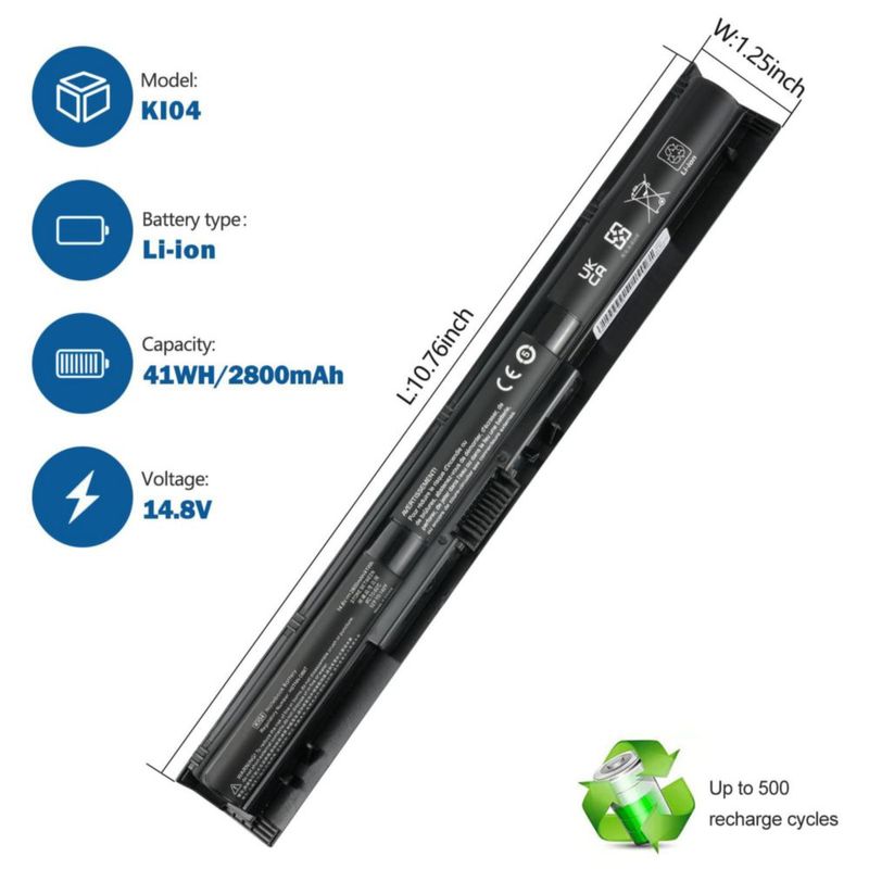Batería HSX HP Pavilion KI04 148 V 2800 mAh