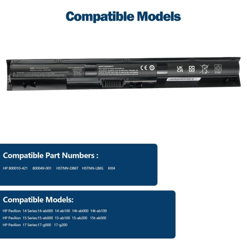 Batería HSX HP Pavilion KI04 148 V 2800 mAh