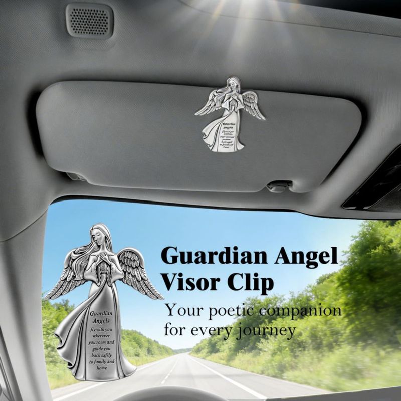 Clip para Visera del Sol PloreWay 2 Unidades Ángel Guardián de Metal