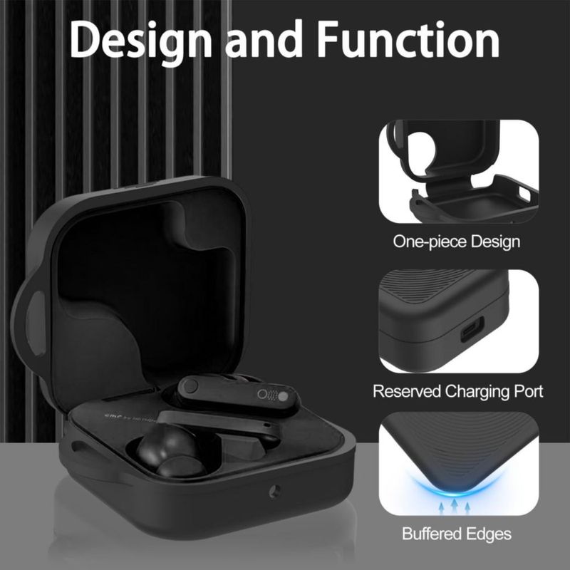 Estuche para auriculares POZCIS para CMF Buds Pro 2 negro