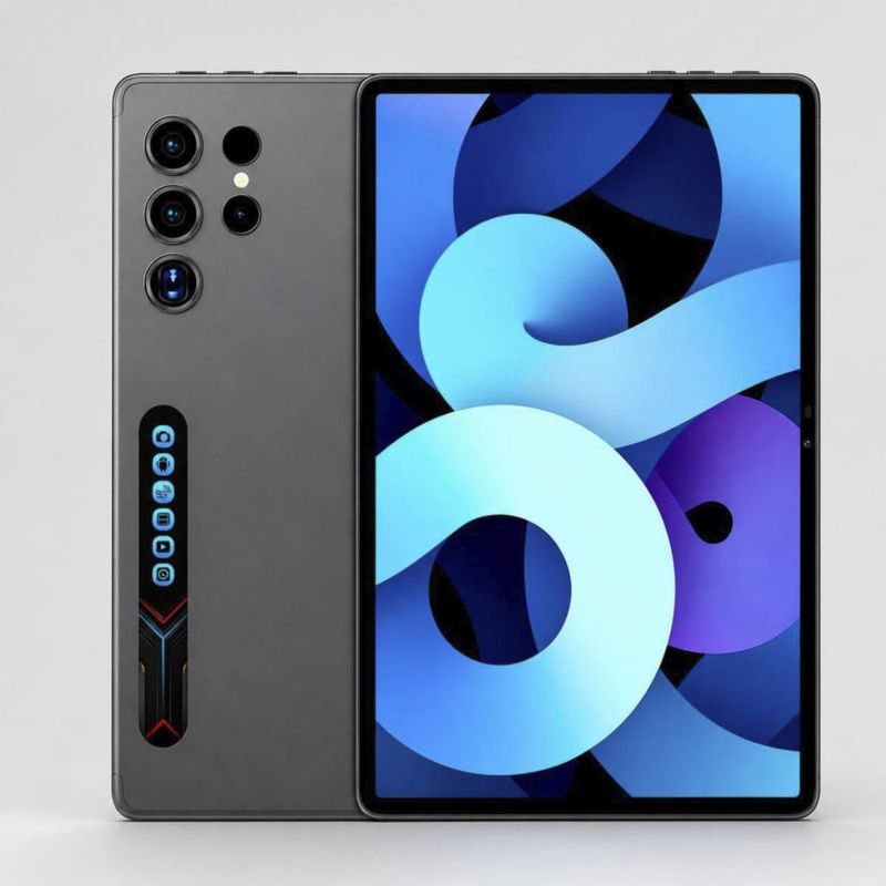 Combo 2 Tablet Umiio S25 Ultra 12GB RAM 128GB Dorado y Gris con Teclado + Mouse + Lápiz Óptico + Funda