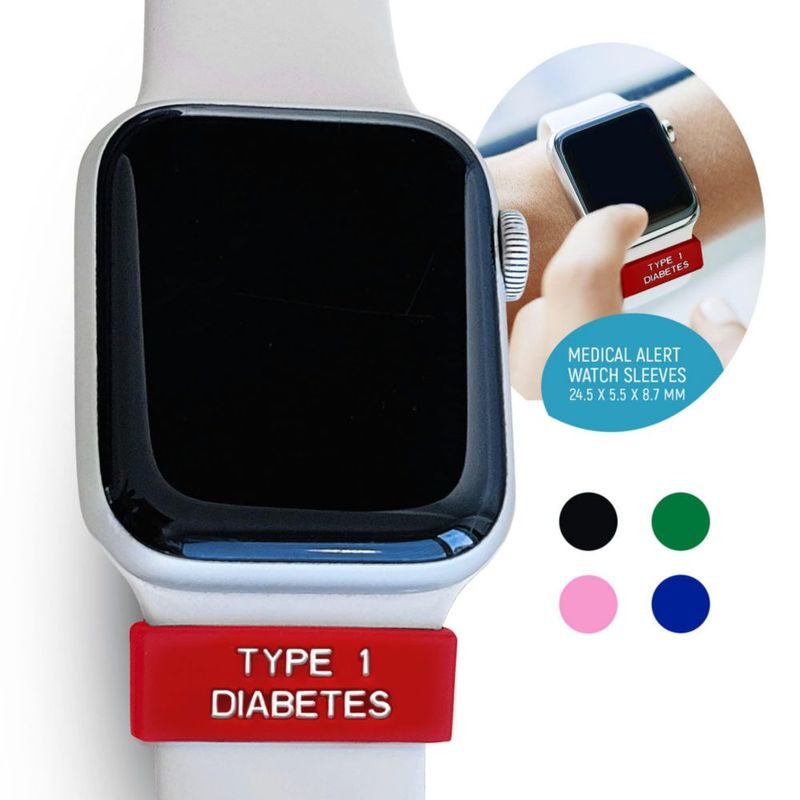 Correa para Reloj RockaDex Diabetes Tipo 1 – Pack de 2 – Rojo