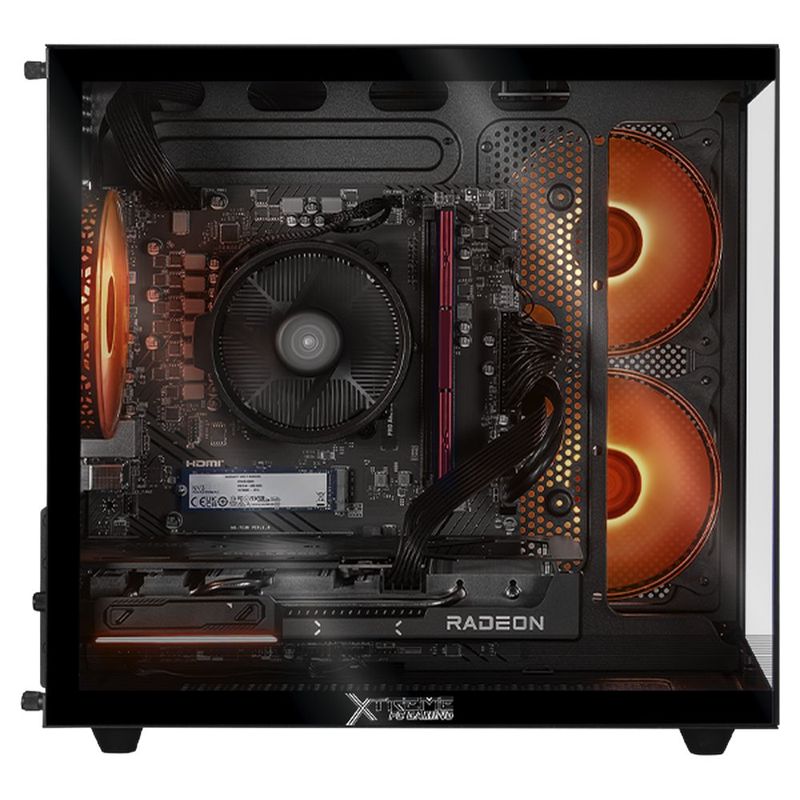 Xtreme pc ia rx 9060 xt ryzen 7 16gb 1tb monitor 27 black