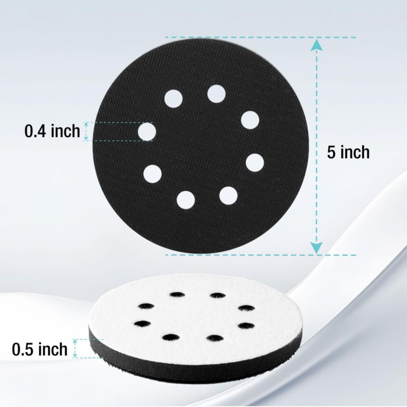 Almohadillas de Lijado WORKPRO 125 mm 80‑320 Granulometría 8‑agujeros