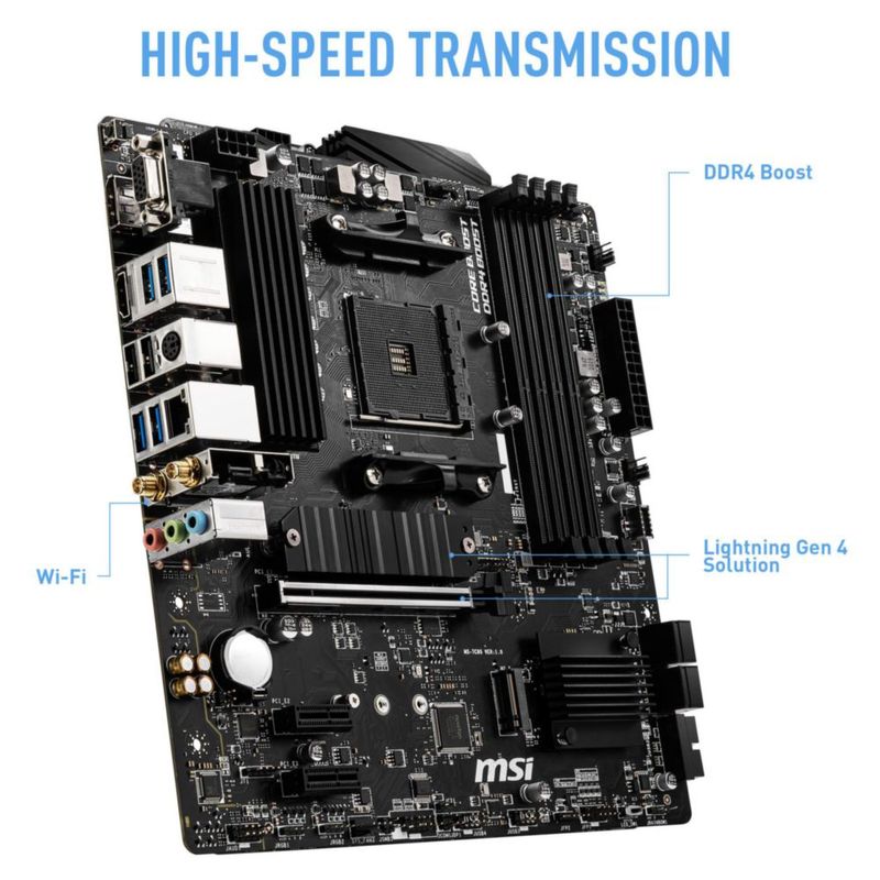 Placa madre MSI B550M PRO-VDH WiFi serie PRO AMD Ryzen 5000