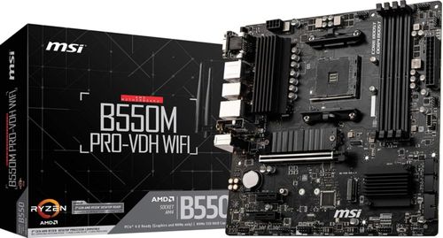 Placa madre MSI B550M PRO-VDH WiFi serie PRO AMD Ryzen 5000