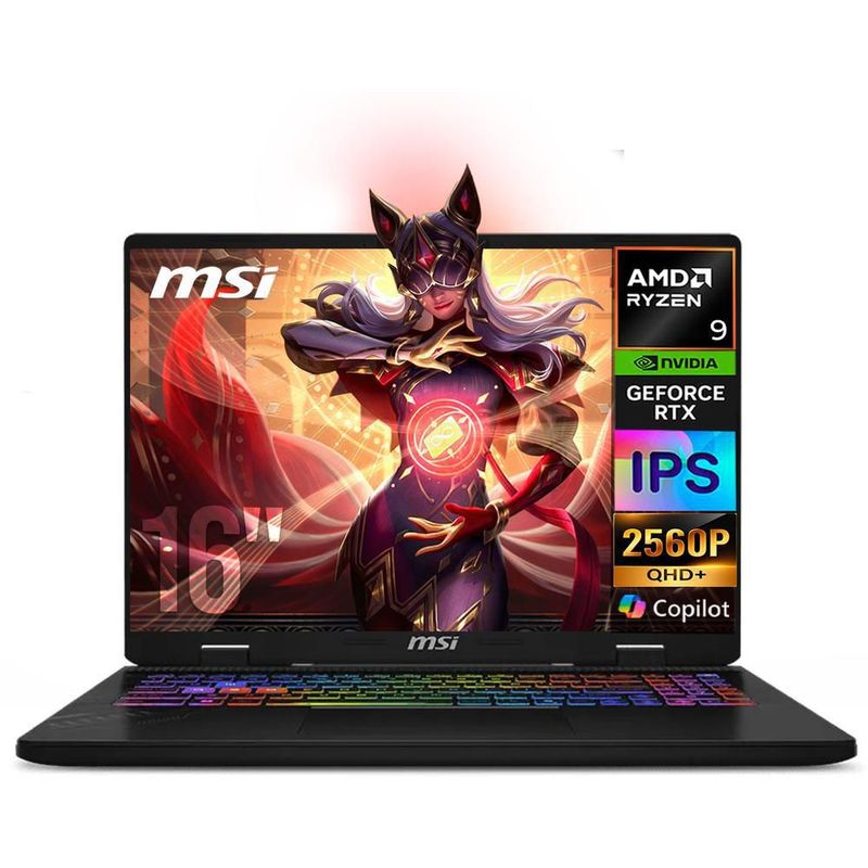 Laptop ia gamer msi a16 geforce rtx 5060 ryzen 9 32gb 1tb