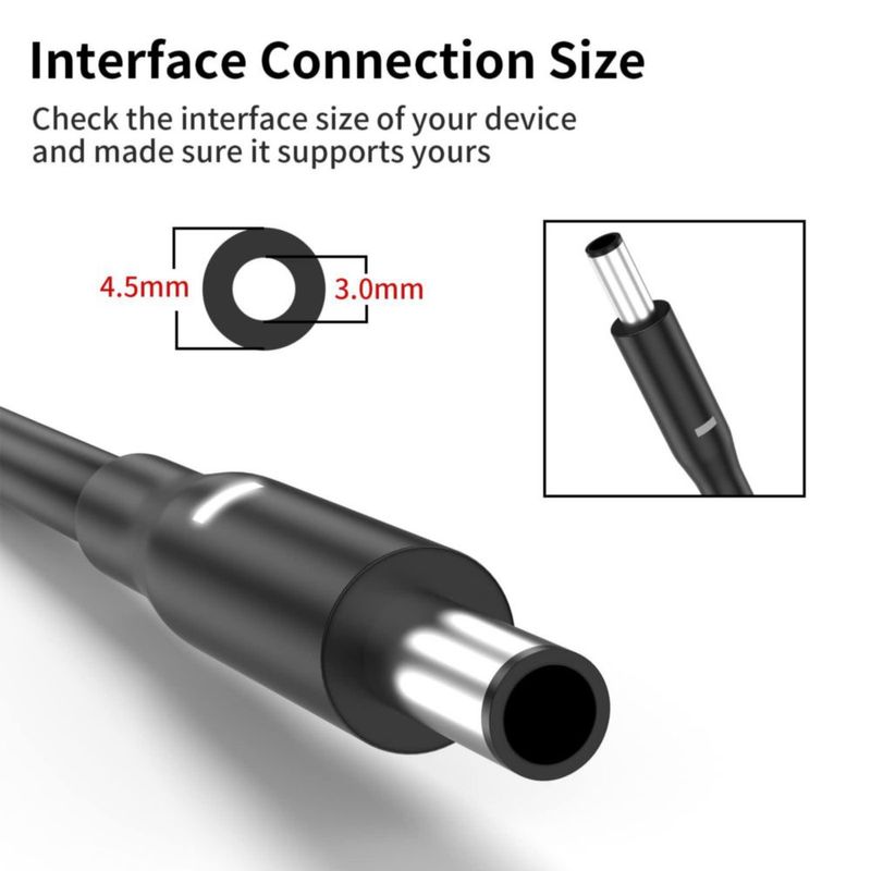 Cargador de portátil Ryaobwu 130 W 4.5 mm para Dell XPS/Precision