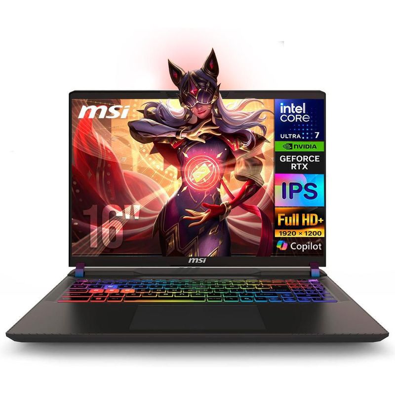 Laptop ia gamer msi vector geforce rtx 5070 ti core ultra 7 16gb 1tb 16"