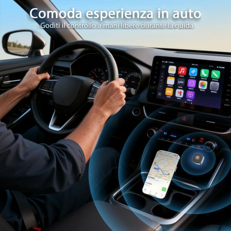 Adaptador CarPlay Inalámbrico Pluvixa Plug & Play Gris