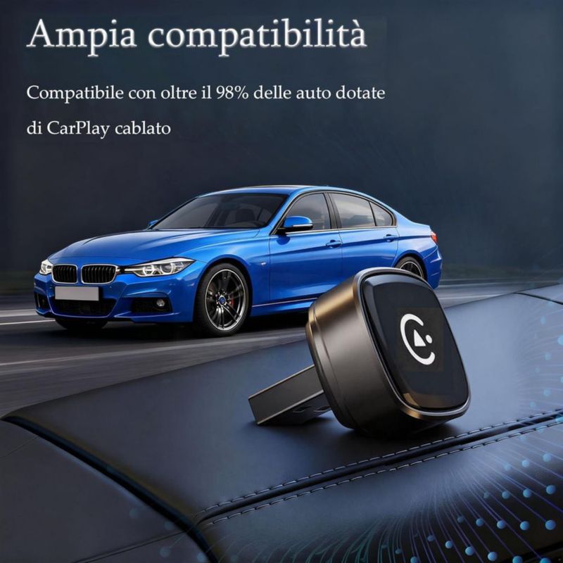Adaptador CarPlay Inalámbrico Pluvixa Plug & Play Gris