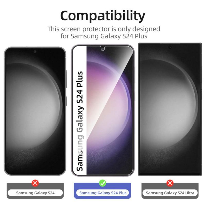 Protector de pantalla NEW'C para Samsung Galaxy S24 Plus (pack de 3)