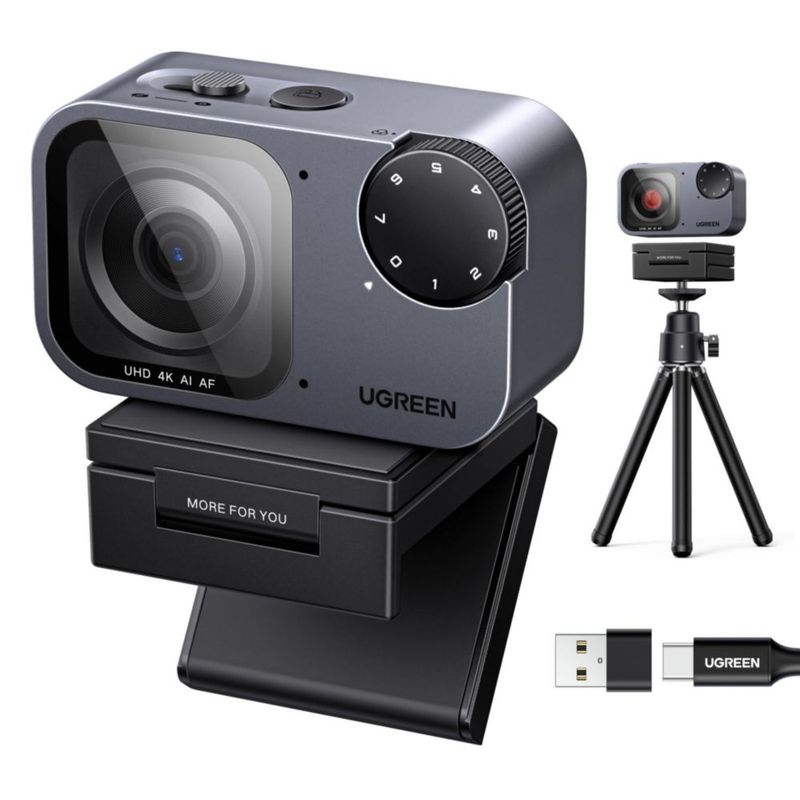 Cámara web UGREEN FineCam Pro 4K con IA y sensor de 1/2"