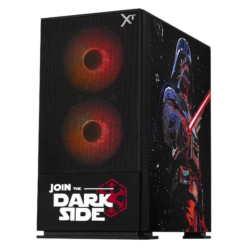 Gabinete xtreme pc darth vader edition mini torre 3 fan argb