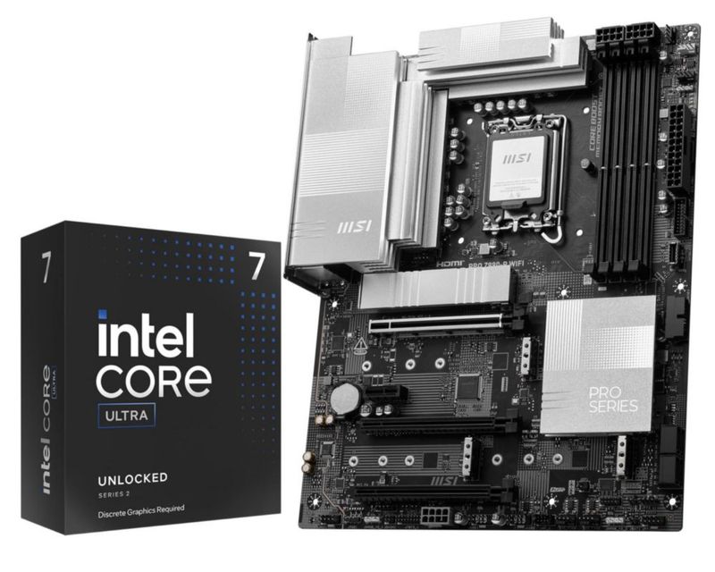 Combo Placa Madre y CPU Micro Center Ultra 7 265KF Z890-P