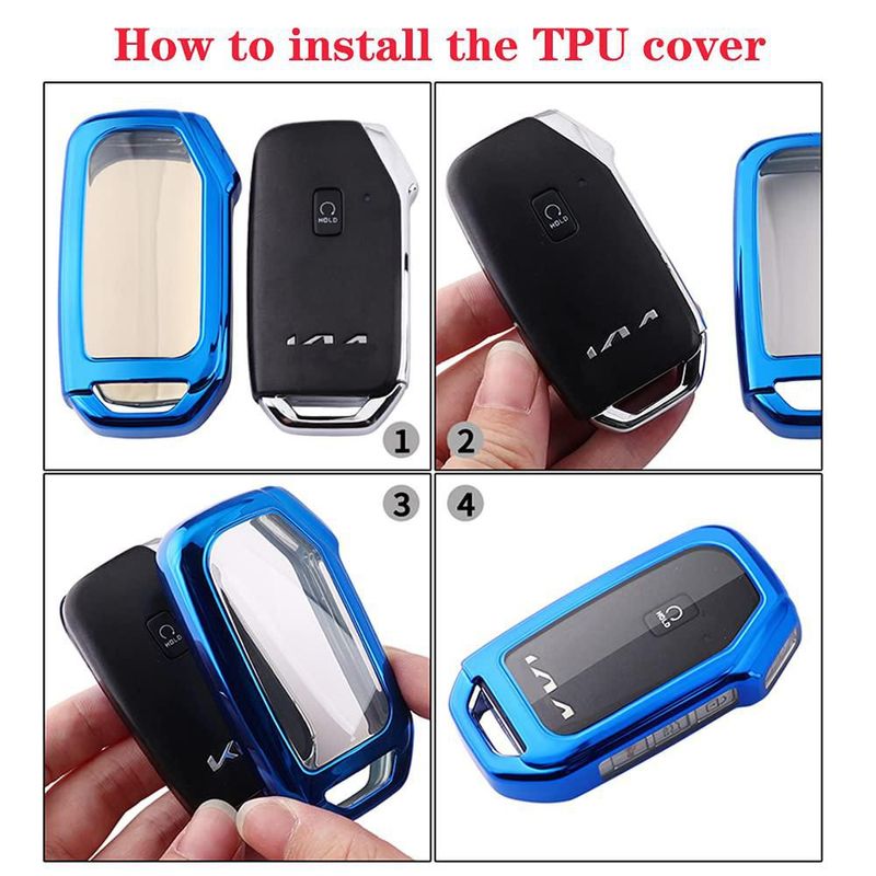 Horande Funda Protectora de TPU Suave para Llavero de Acceso Sin Llave compatible con Kia Telluride 2020‑2022 K5 Ceed Cerato Forte NIRO Seltos SX