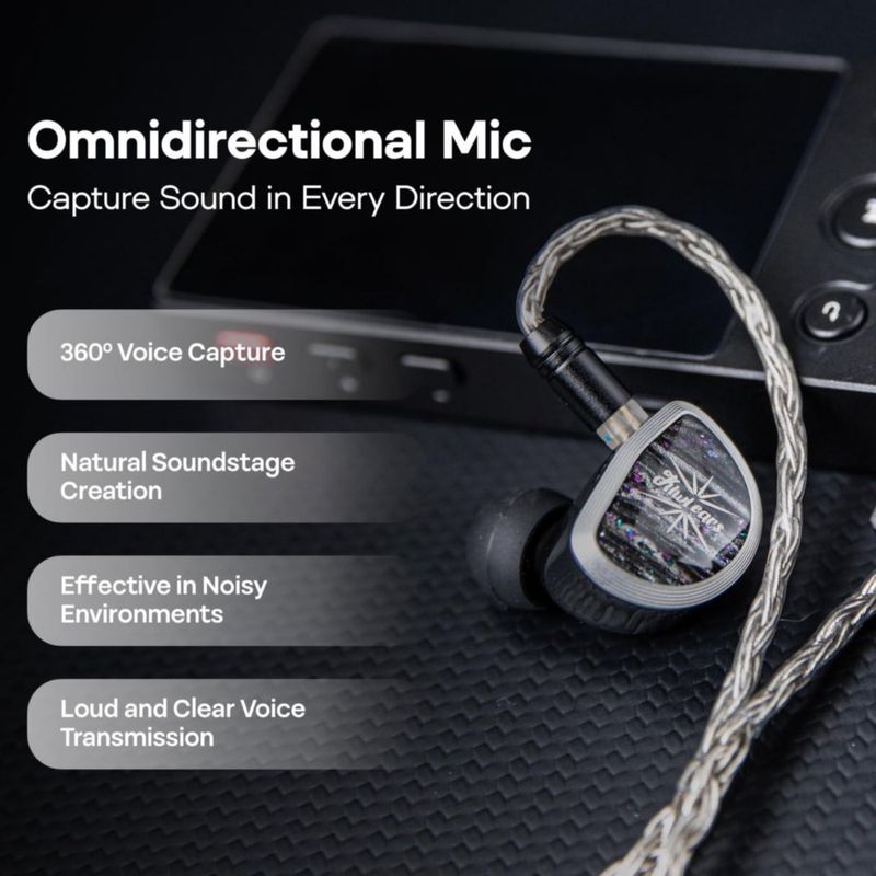 Cable IEM Linsoul Tripowin Zonie 125 m con micrófono