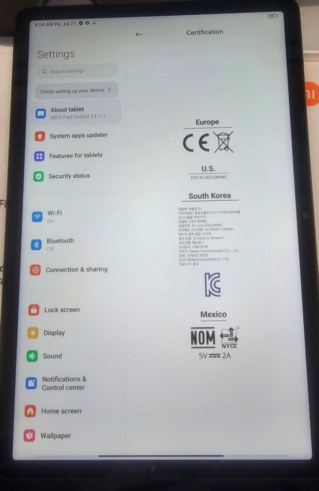 Tablet XIAOMI Redmi Pad 2 11" 128 GB 4 GB 4G Menta