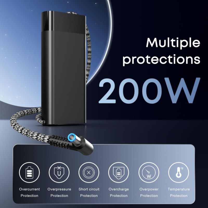 Adaptador de CA EWAMESIT 200W para HP Omen/Pavilion/Envy