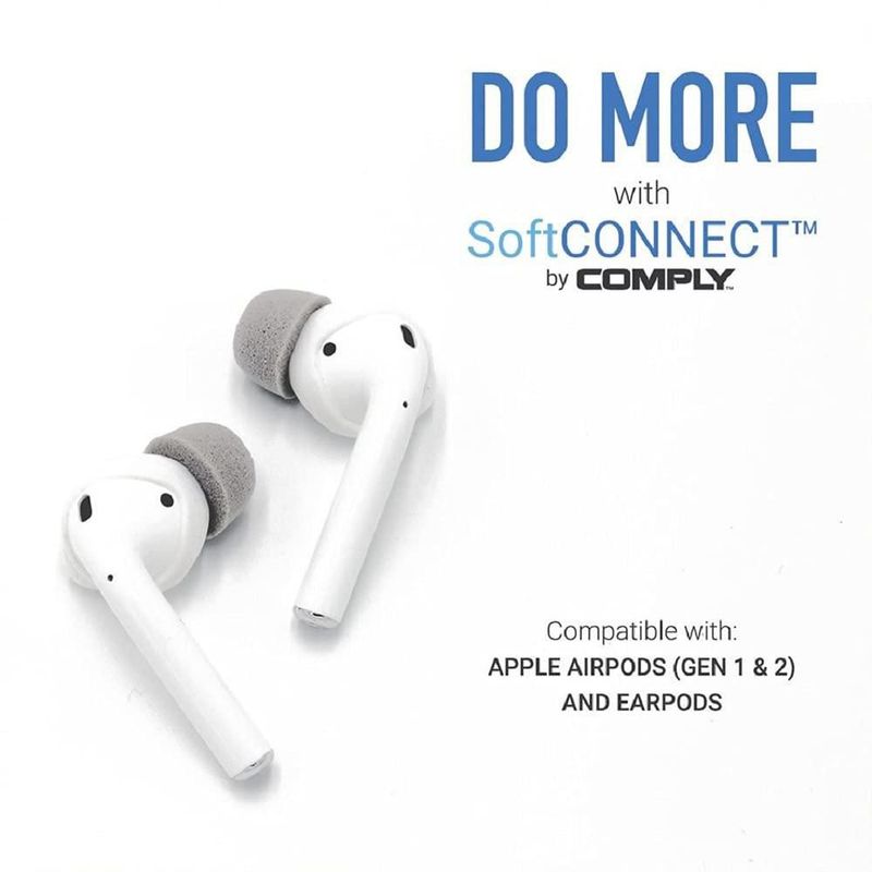 Almohadillas para auriculares COMPLY SoftCONNECT gris tamaño grande (2 pares)