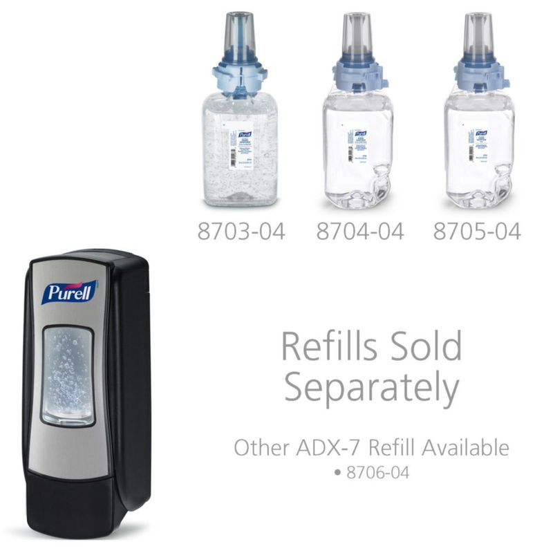 Dispensador de Gel Antibacterial Purell 700 ml Acabado Cromado de Acción Pulsada