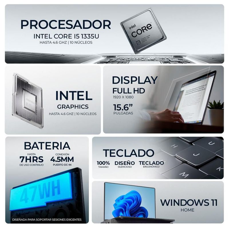 Laptop lenovo ideapad slim 3 core i5 1335u 16gb 256gb 15.6"