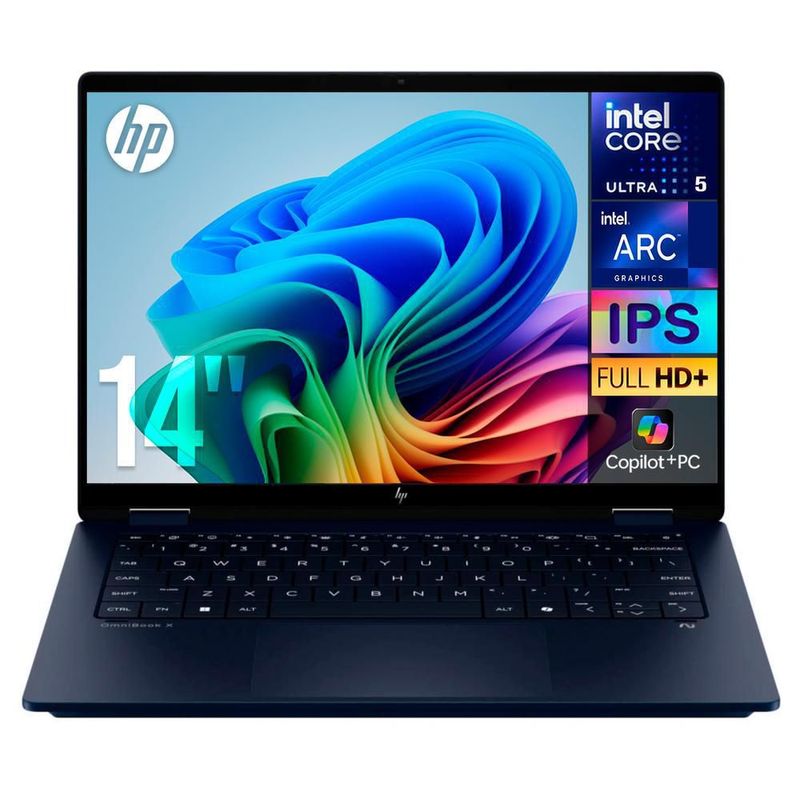 Laptop ia pc hp omnibook x core ultra 5 226v 16gb 512gb 14"