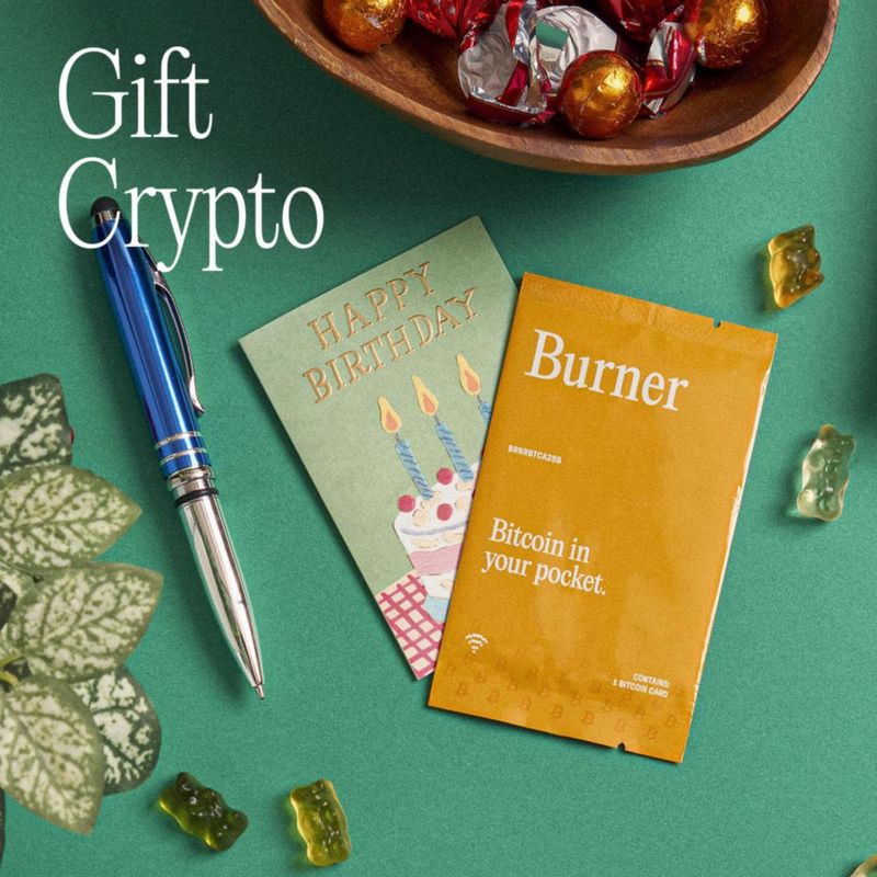 Paquete de 6 tarjetas Crypto Burner con almacenamiento en frío sin frase semilla y bloqueo PIN
